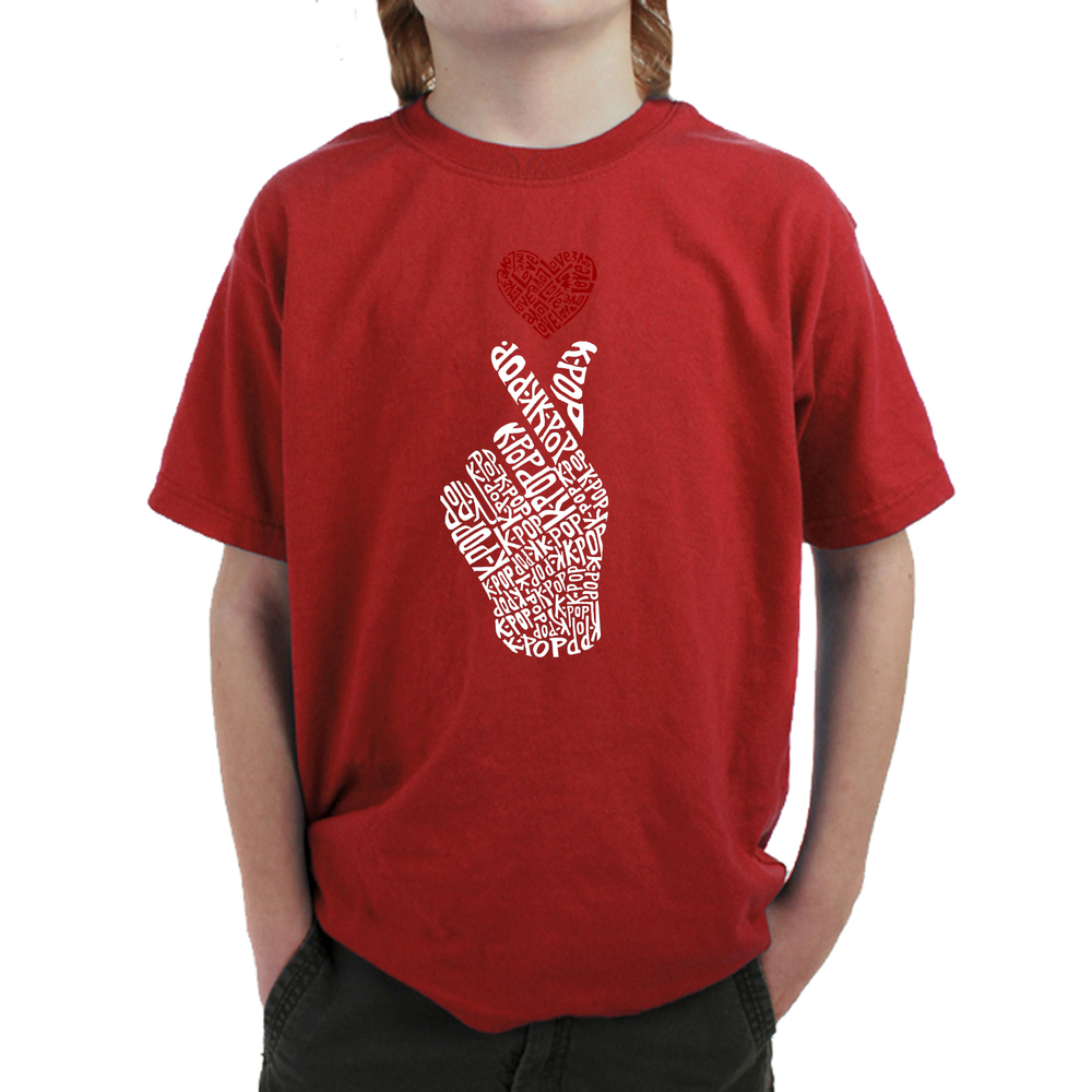 Boy's Word Art T-shirt - K-Pop